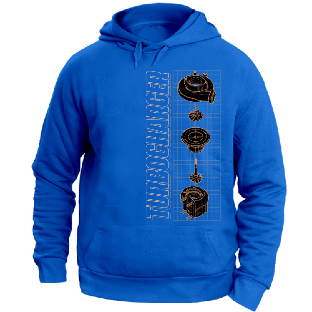 Felpa con Cappuccio Unisex Large turbo charger