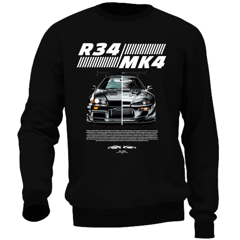 Felpa Unisex r34-mk4 Supra white