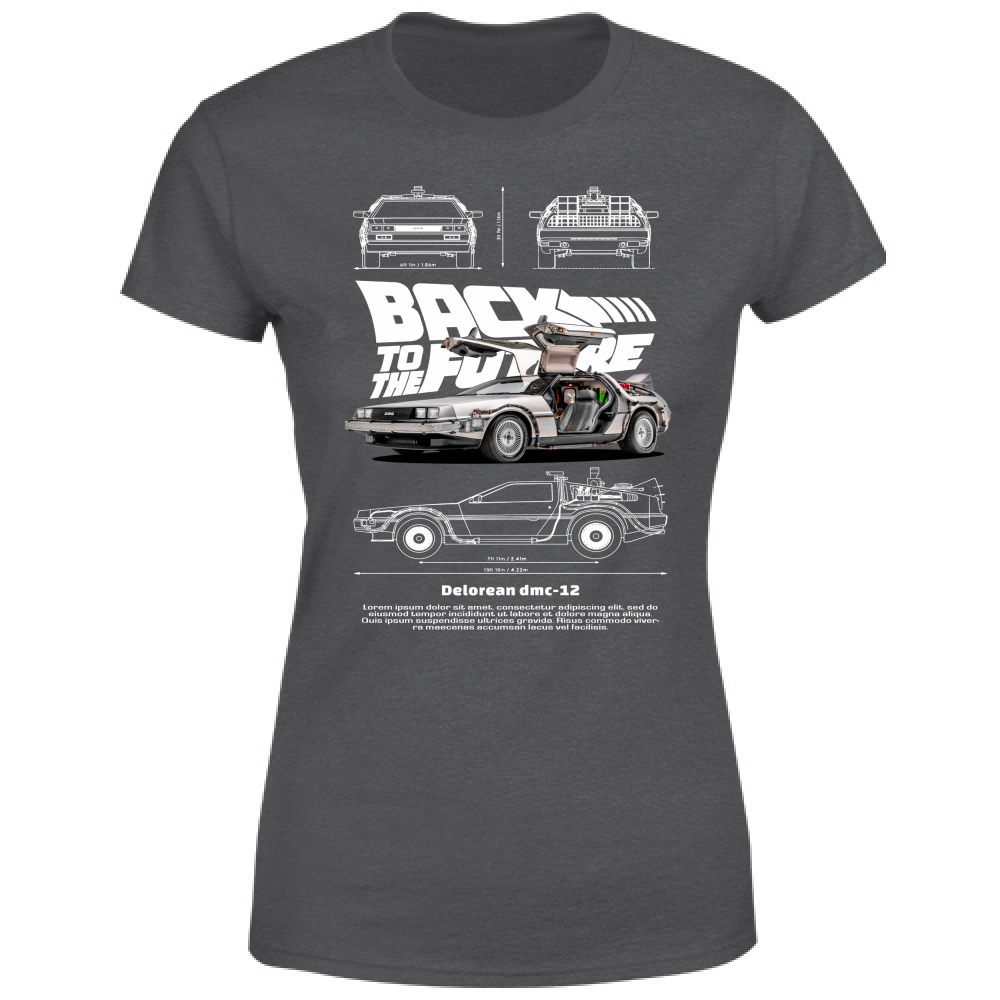 T-Shirt Donna delorean2