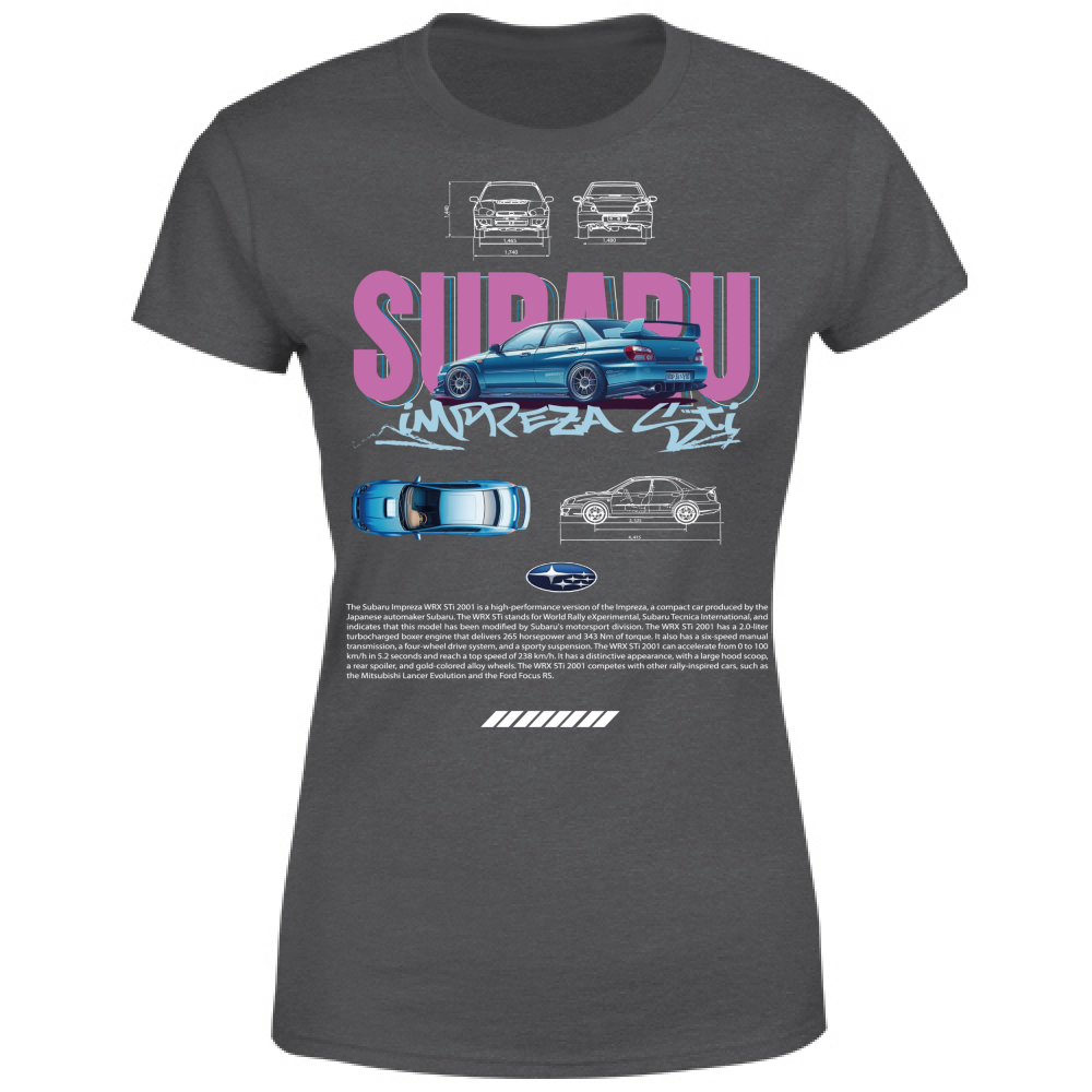 T-Shirt Donna subaru impreza sti