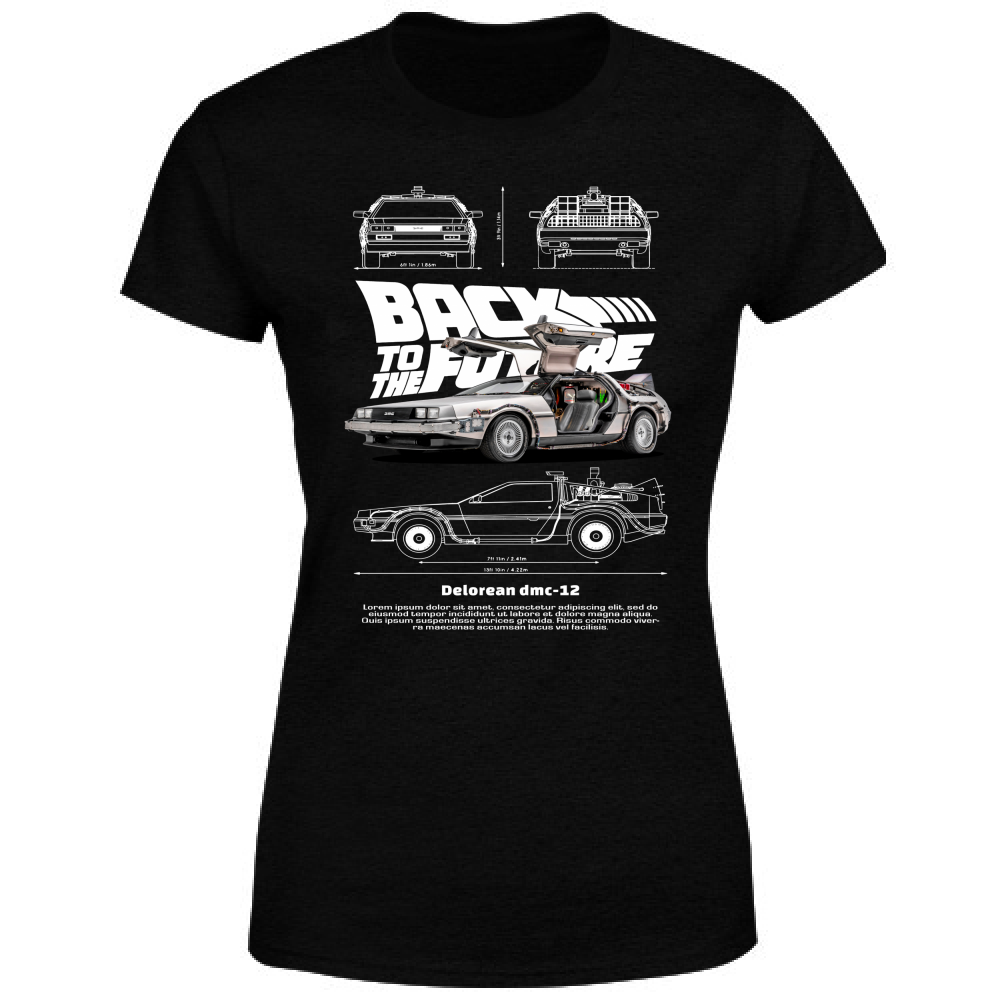 T-Shirt Donna delorean2