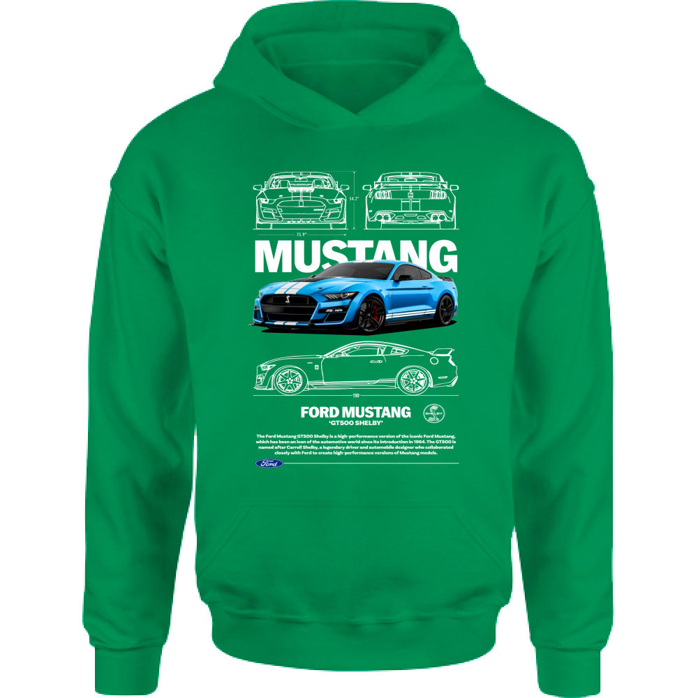 Felpa Bambino con Cappuccio mustang shelby1
