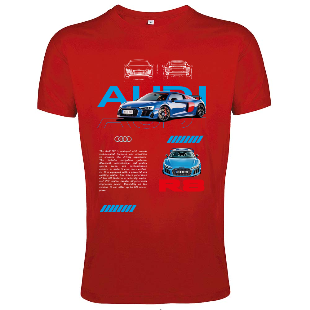 T-Shirt Men Fit audi r8