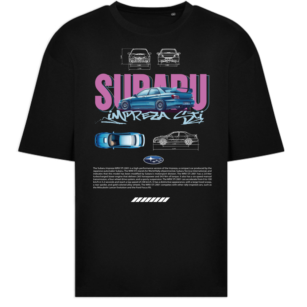 T-Shirt Oversize subaru impreza sti