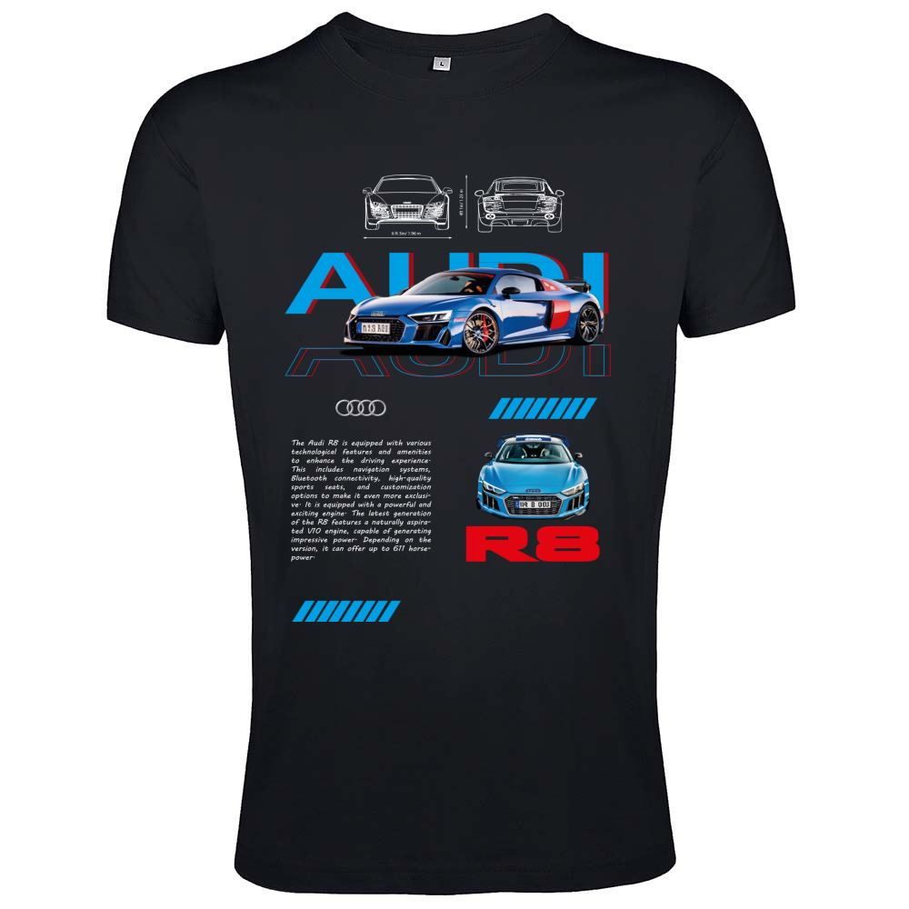T-Shirt Men Fit audi r8