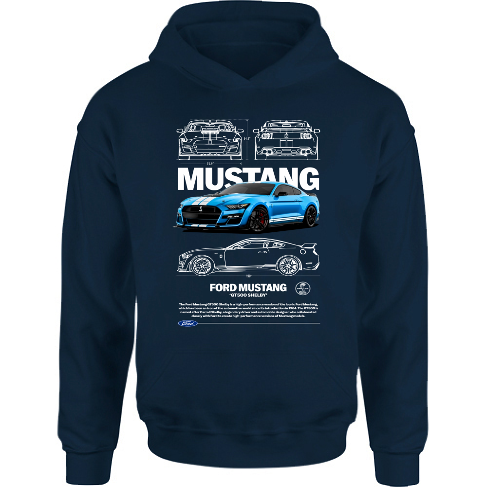 Felpa Bambino con Cappuccio mustang shelby1