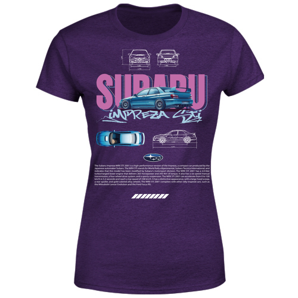T-Shirt Donna subaru impreza sti