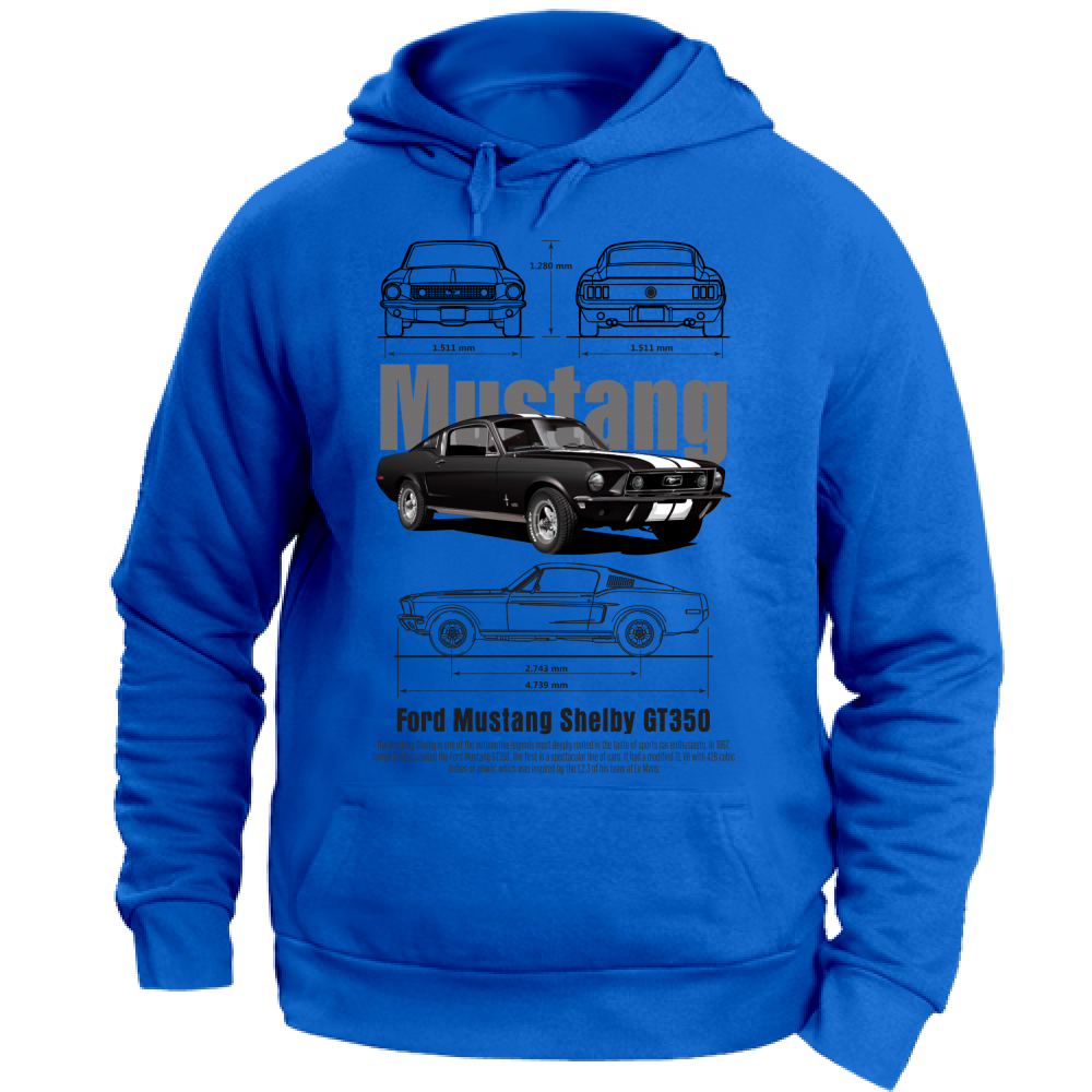 Felpa Unisex con Cappuccio mustang 1