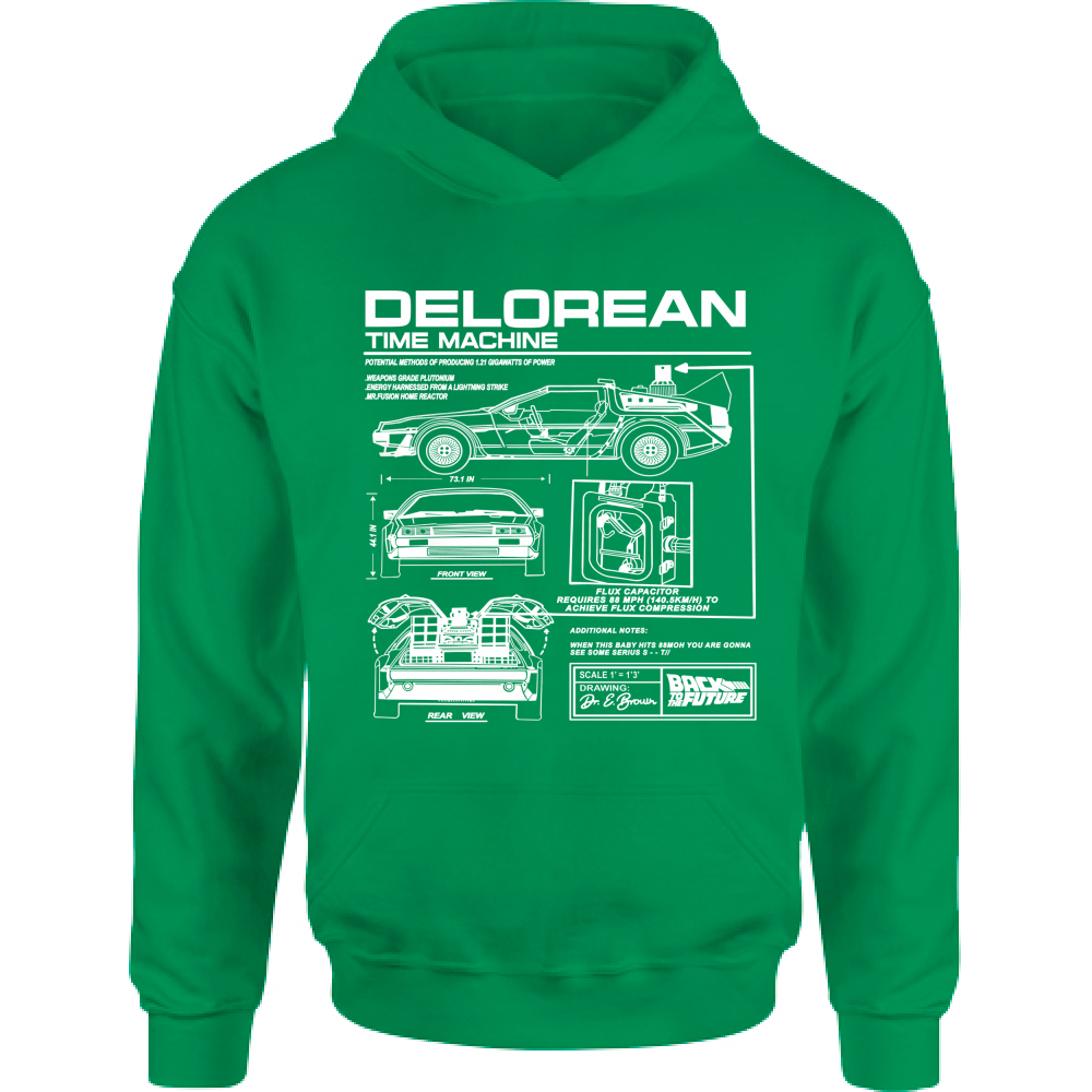 Felpa Bambino con Cappuccio delorean1