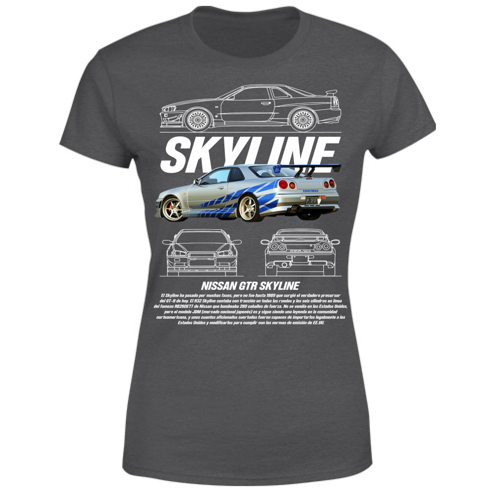 T-Shirt Donna skyline gtr
