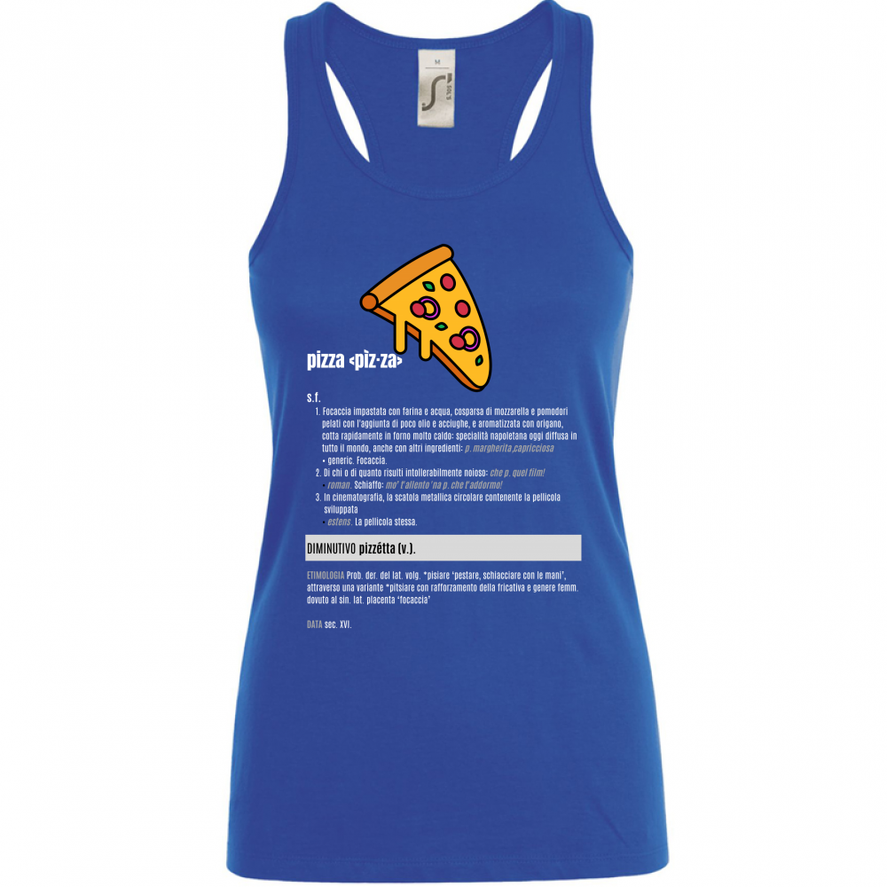 Canotta Donna pizza white