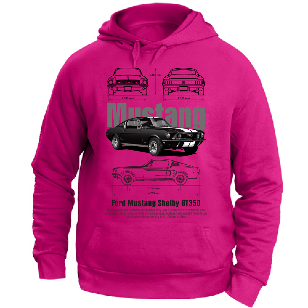 Felpa Unisex con Cappuccio mustang 1