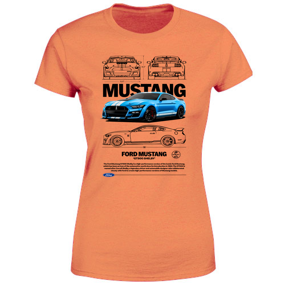 T-Shirt Donna mustang gt black