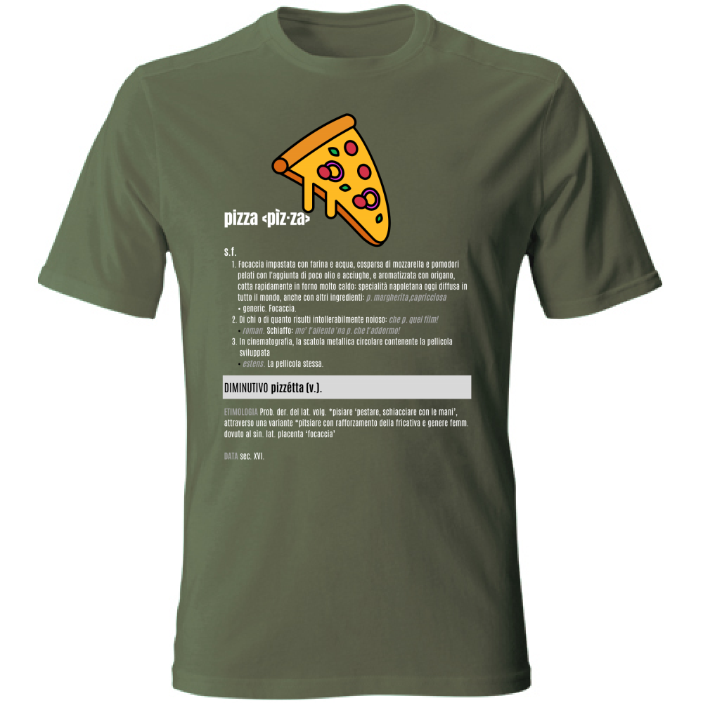 T-Shirt Unisex pizza white