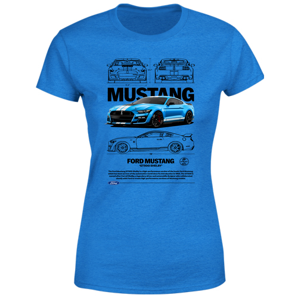 T-Shirt Donna mustang gt black