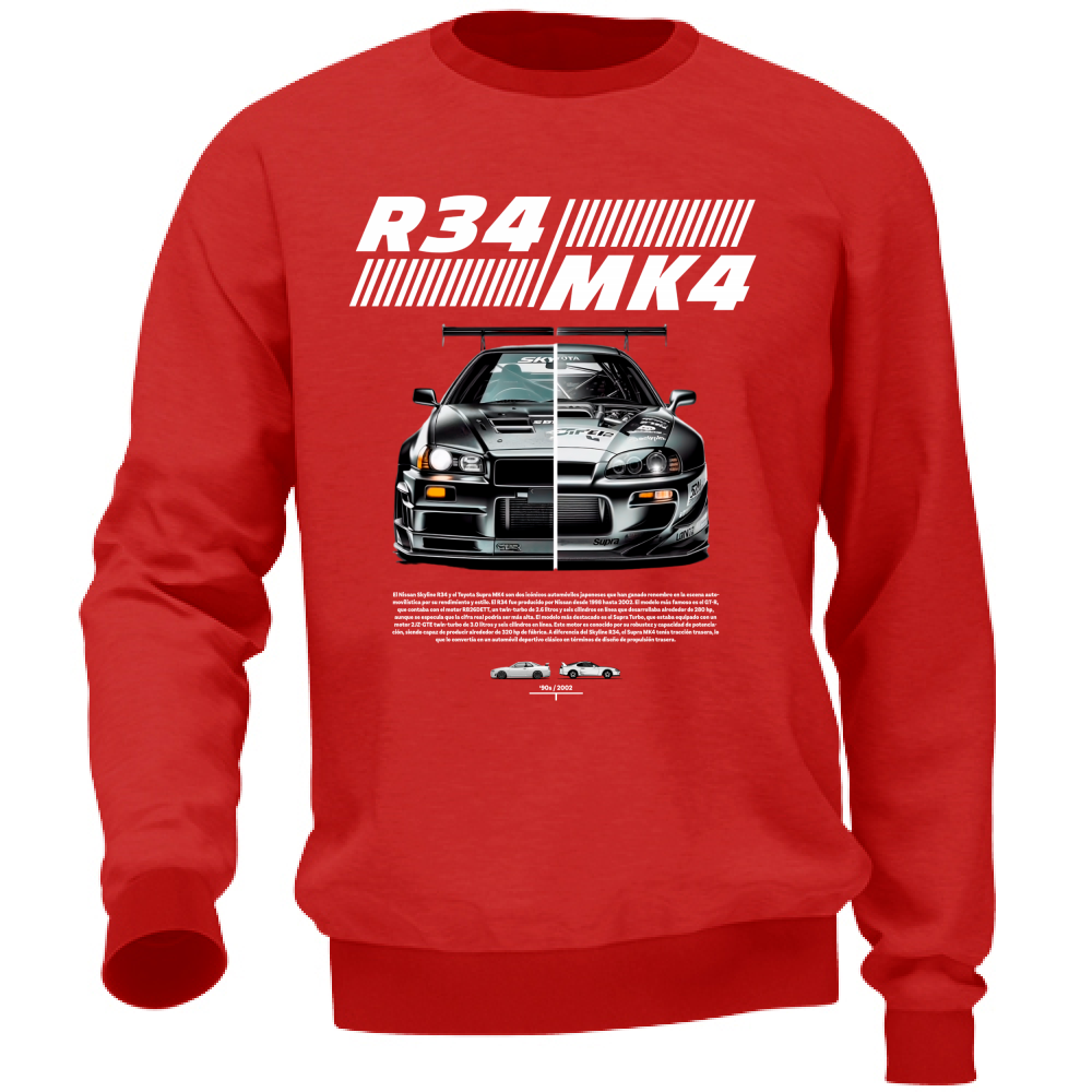 Felpa Unisex r34-mk4 Supra white
