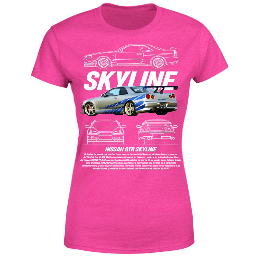 T-Shirt Donna skyline gtr