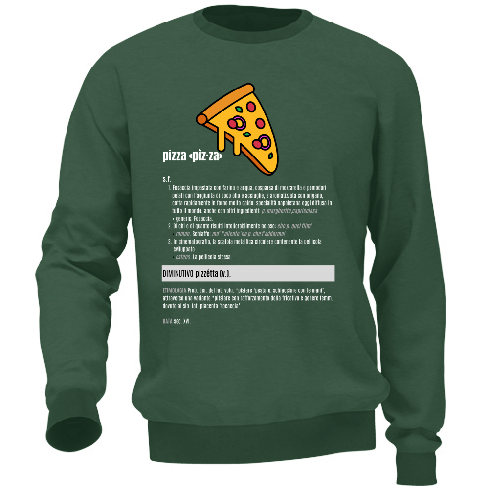 Felpa Unisex pizza white