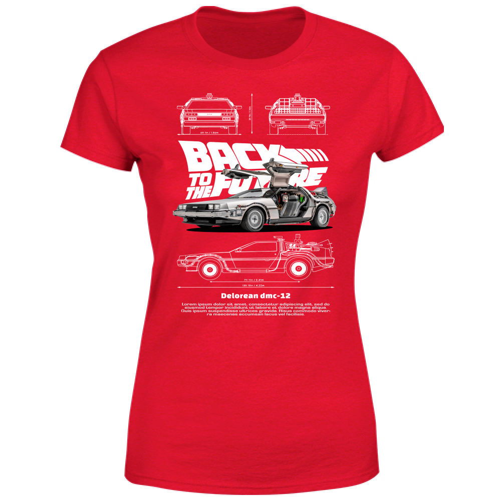 T-Shirt Donna delorean2