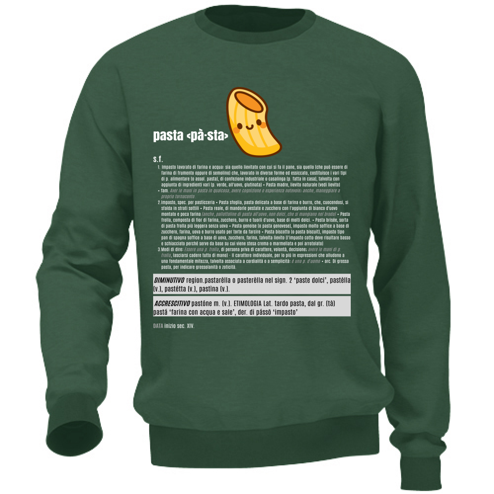 Felpa Unisex pasta white