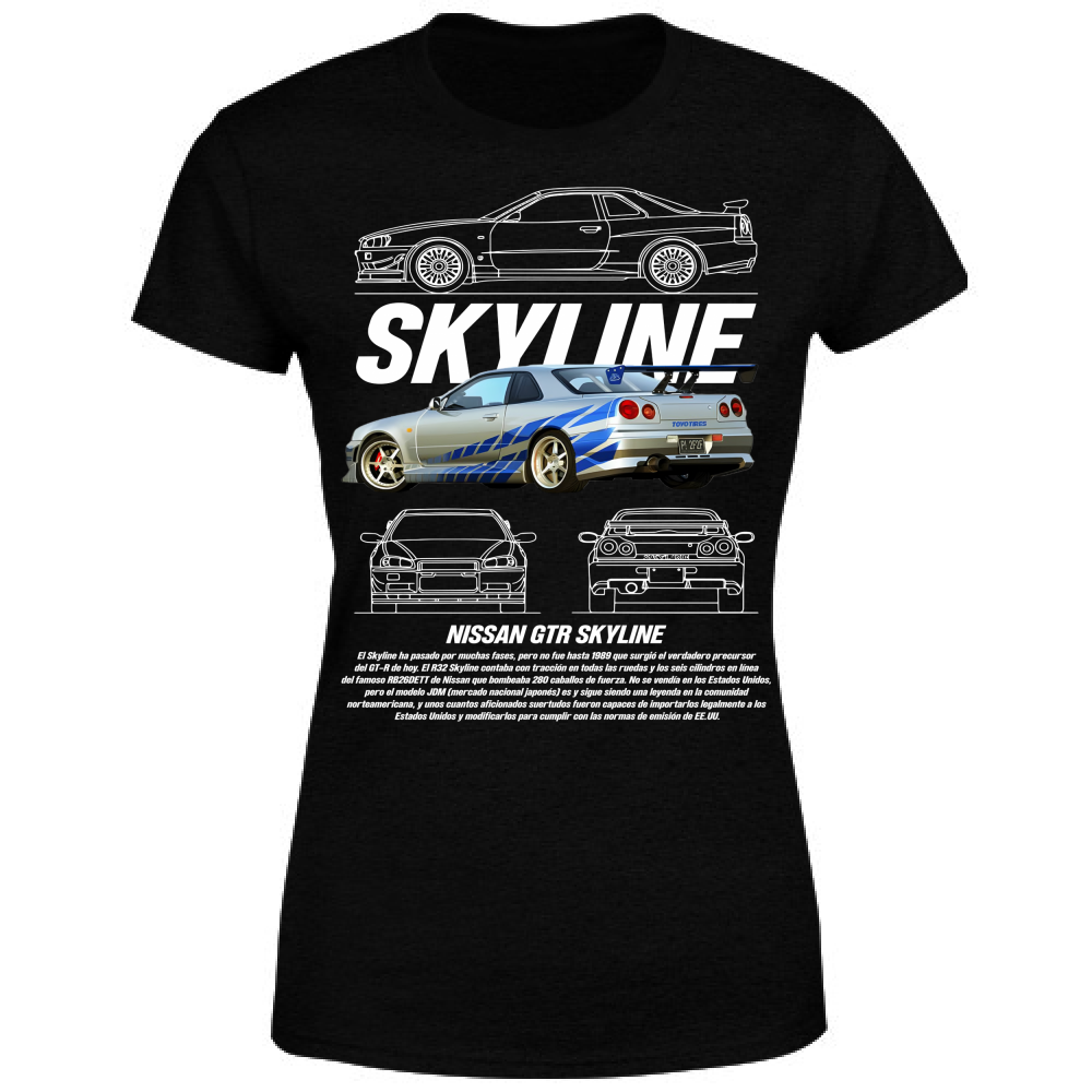 T-Shirt Donna skyline gtr