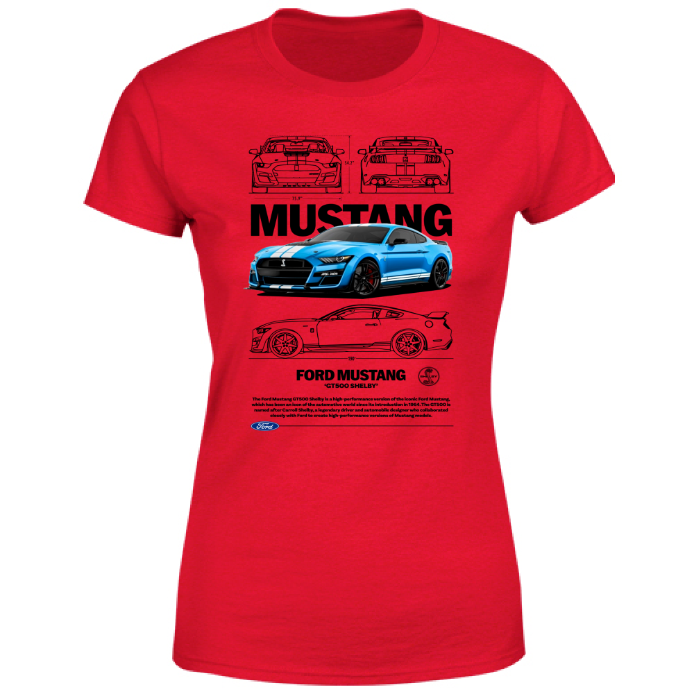 T-Shirt Donna mustang gt black