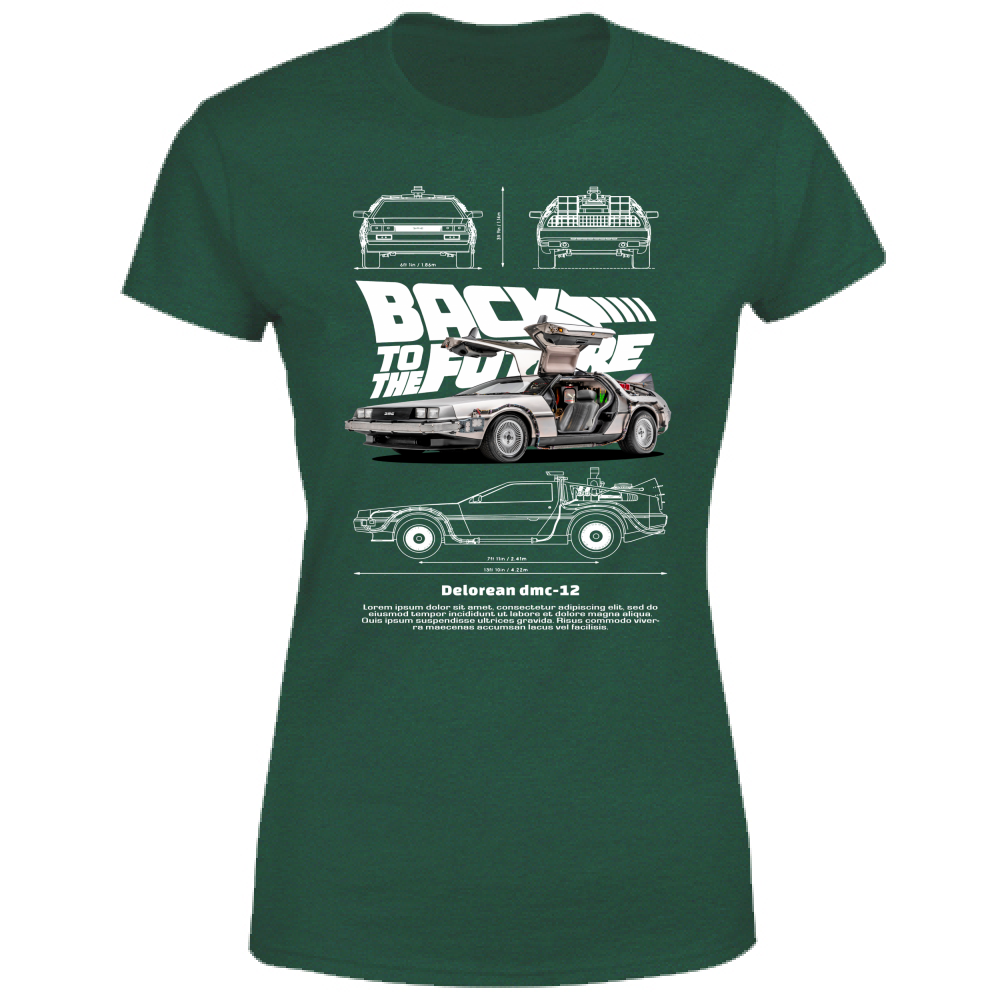 T-Shirt Donna delorean2