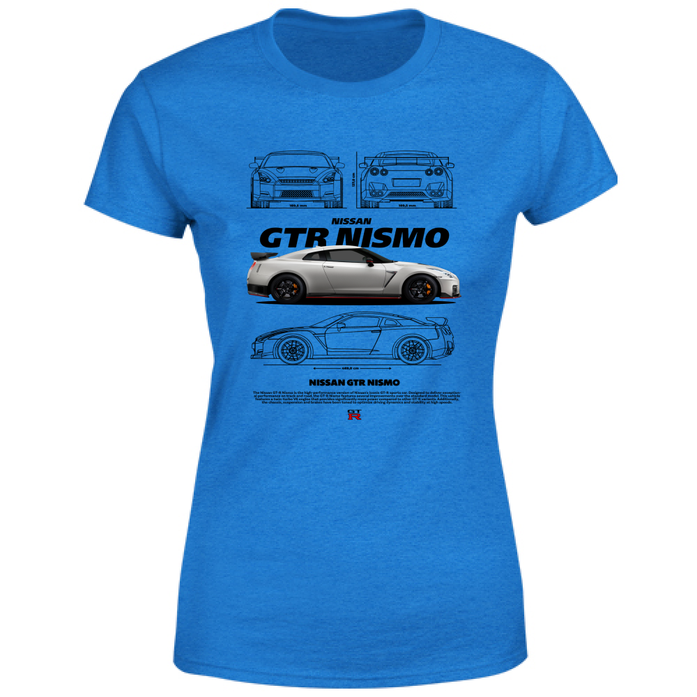 T-Shirt Donna nissan gtr nismo black