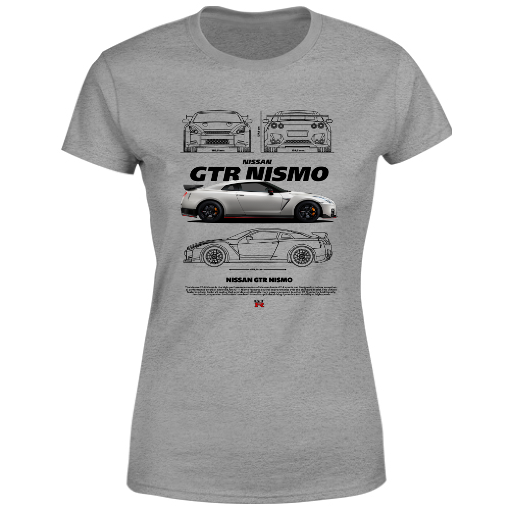 T-Shirt Donna nissan gtr nismo black