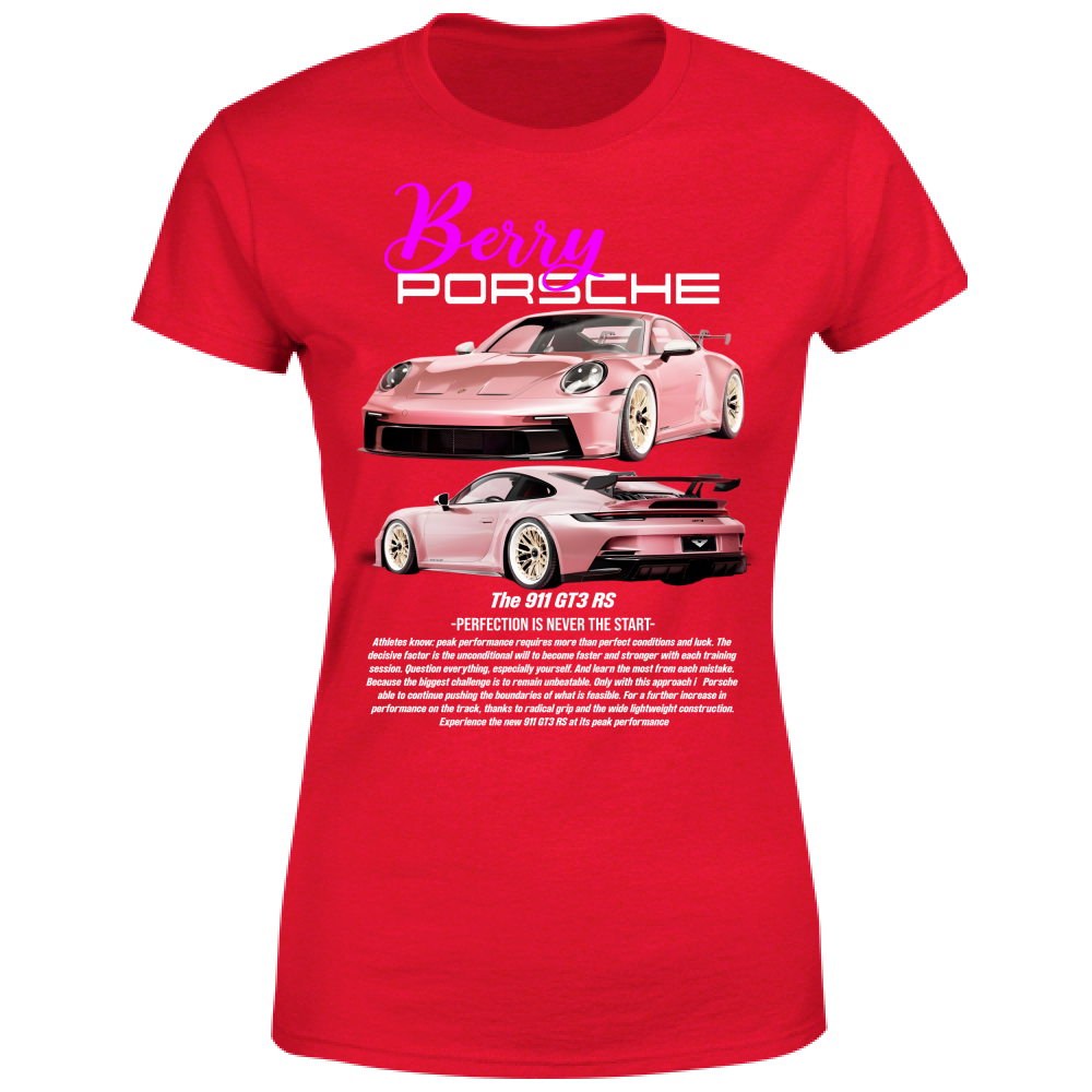T-Shirt Donna porsche berry