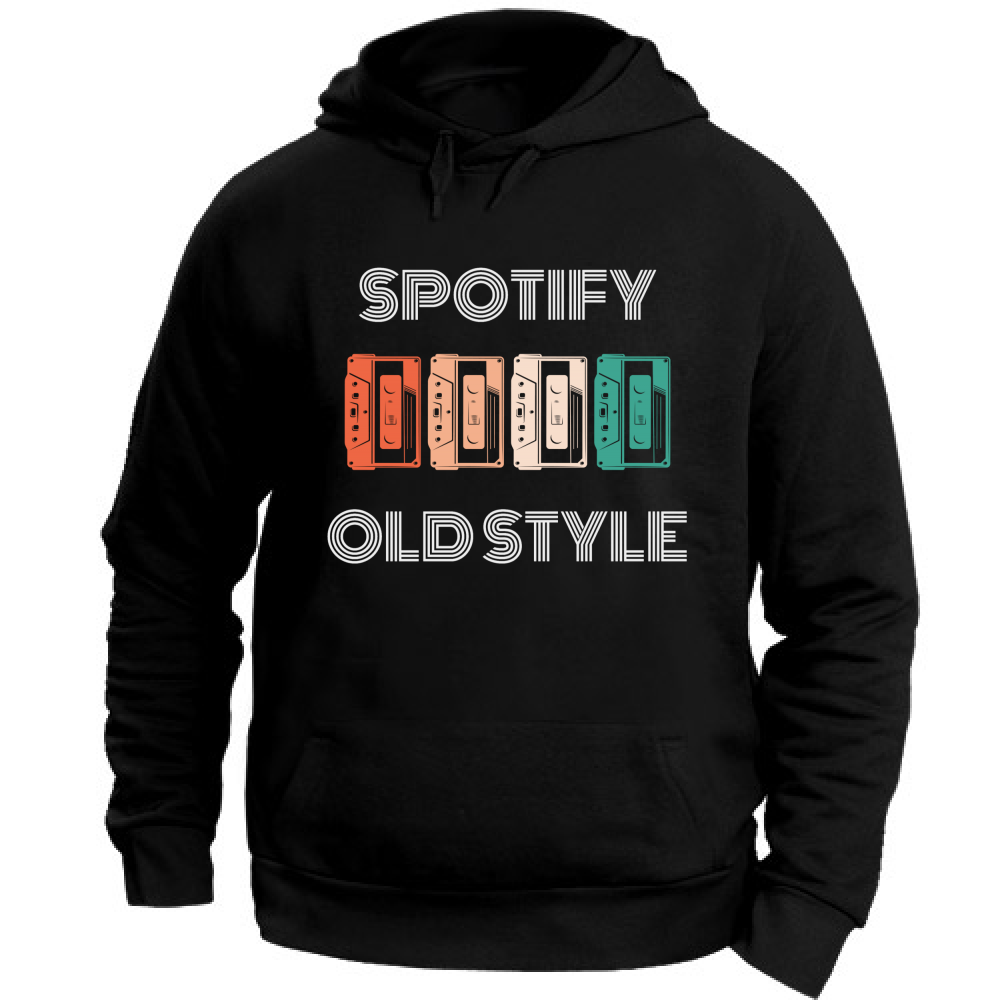 Felpa Unisex con Cappuccio spotify old style