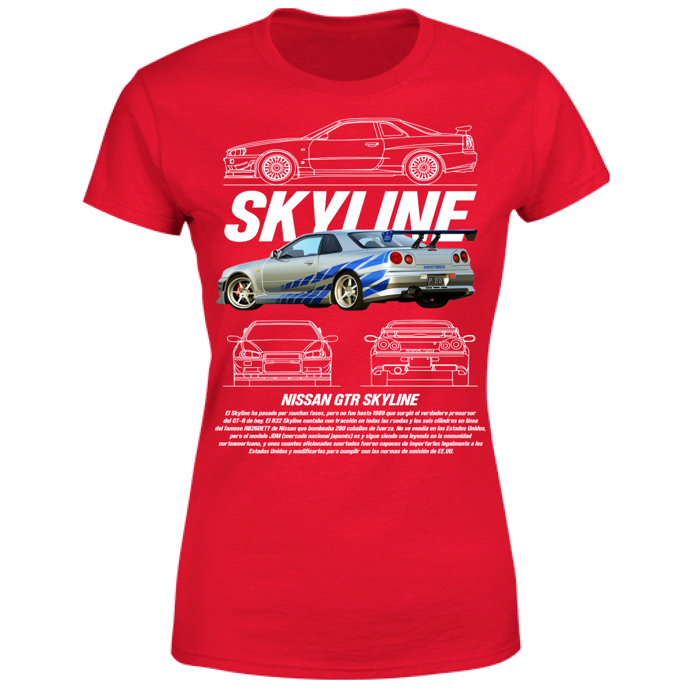 T-Shirt Donna skyline gtr