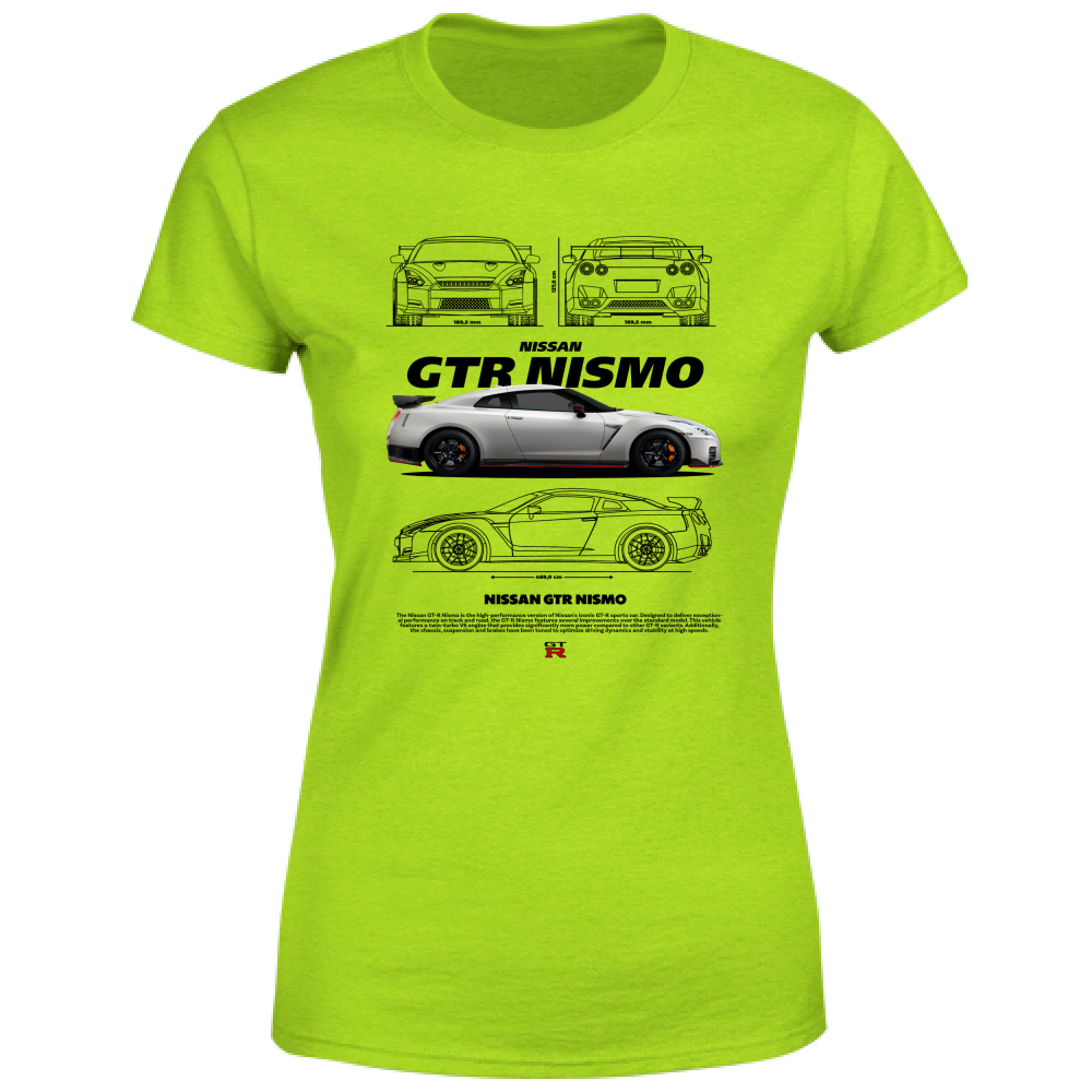 T-Shirt Donna nissan gtr nismo black