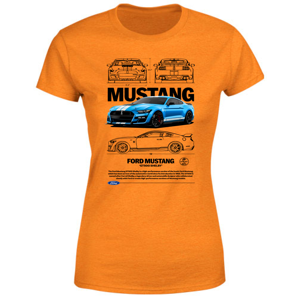 T-Shirt Donna mustang gt black