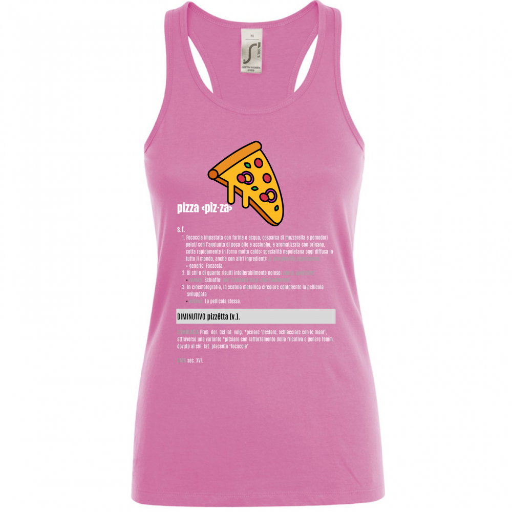Canotta Donna pizza white