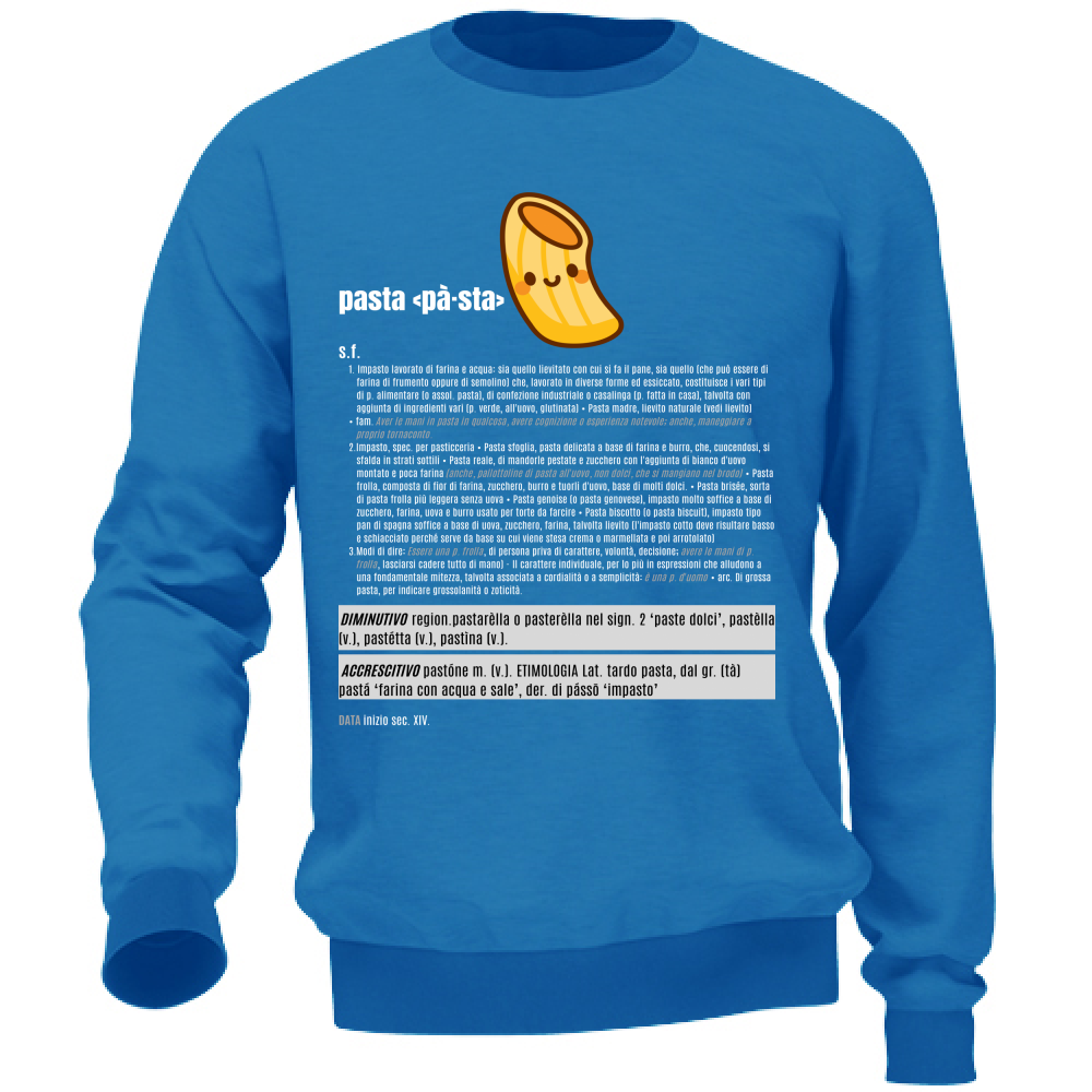 Felpa Unisex pasta white