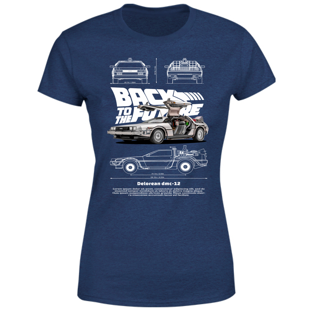 T-Shirt Donna delorean2