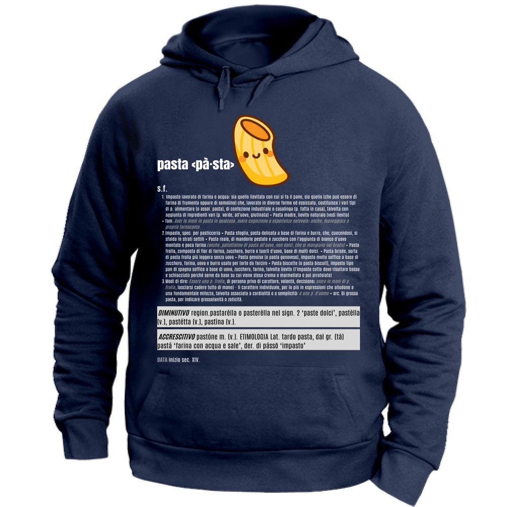 Felpa con Cappuccio Unisex Large pasta white
