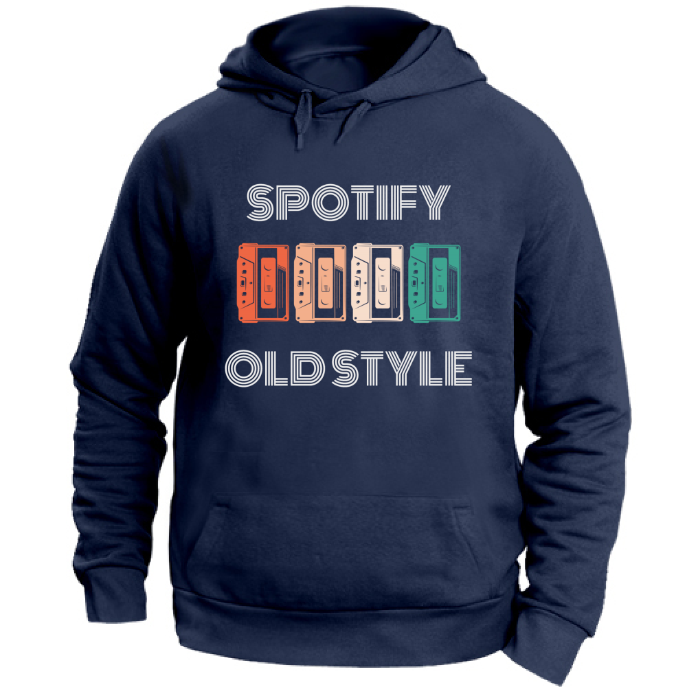 Felpa Unisex con Cappuccio spotify old style