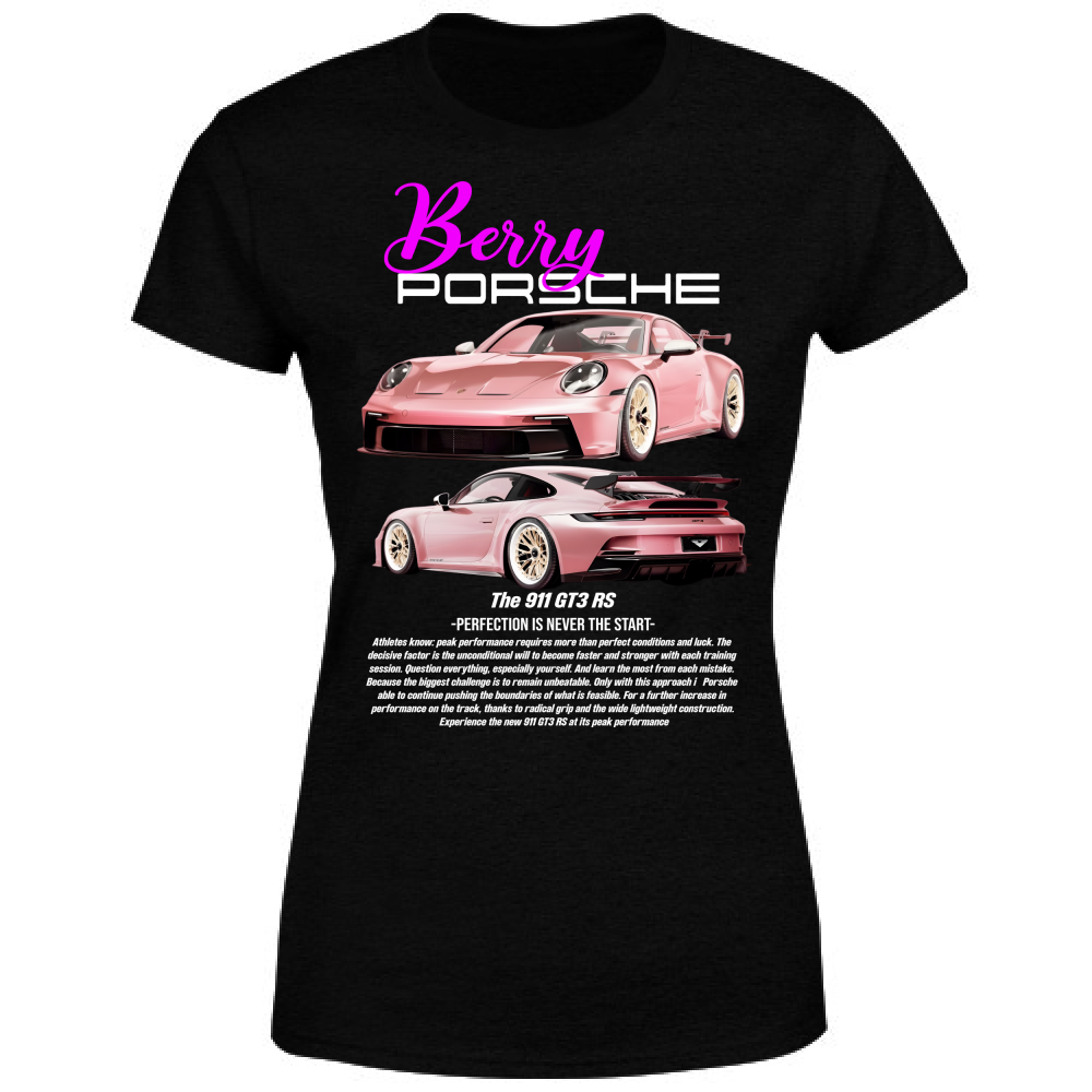T-Shirt Donna porsche berry