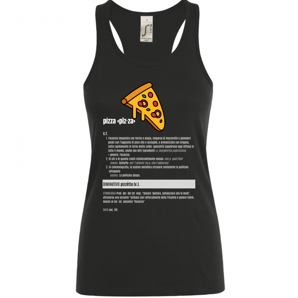 Canotta Donna pizza white