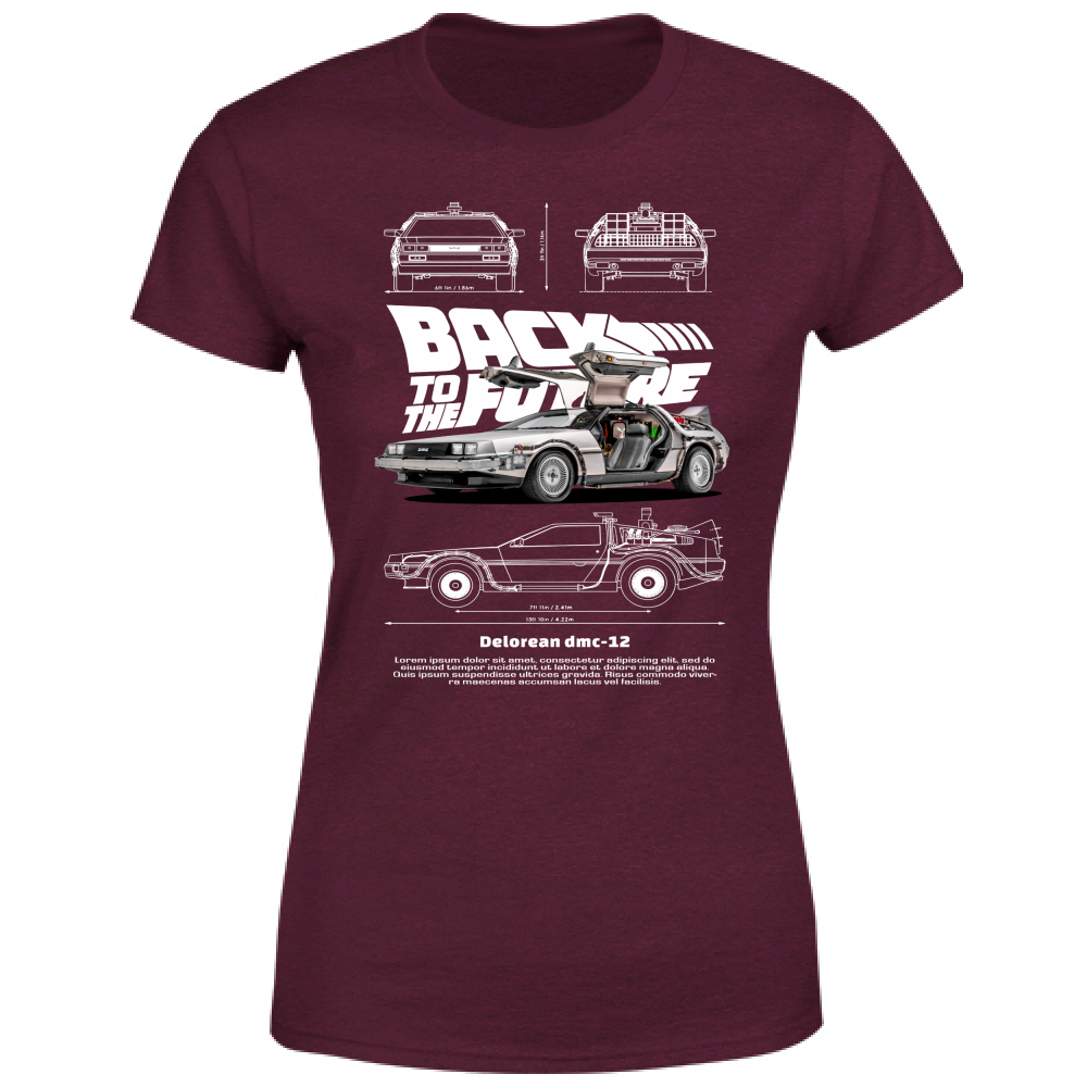 T-Shirt Donna delorean2
