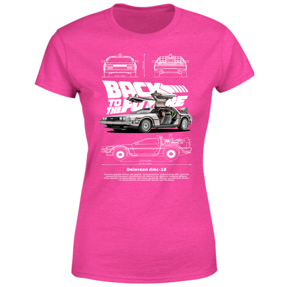 T-Shirt Donna delorean2