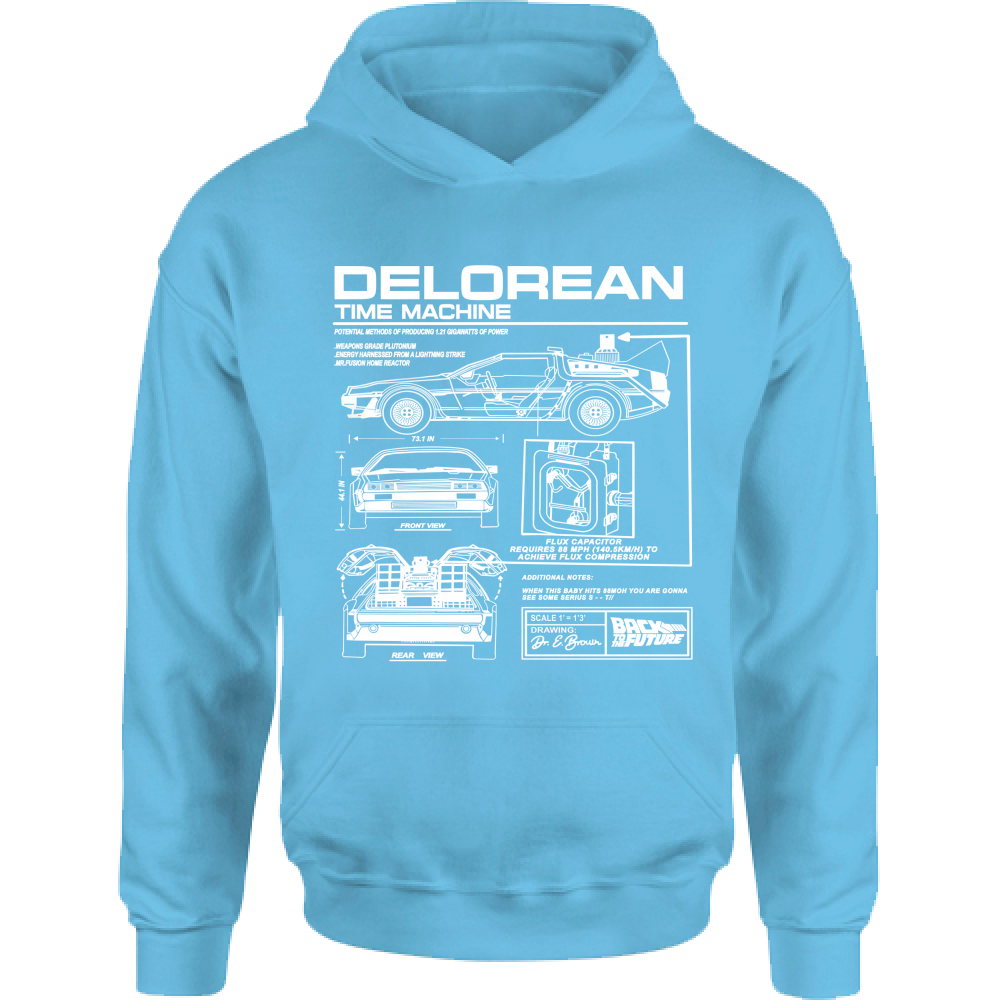 Felpa Bambino con Cappuccio delorean1