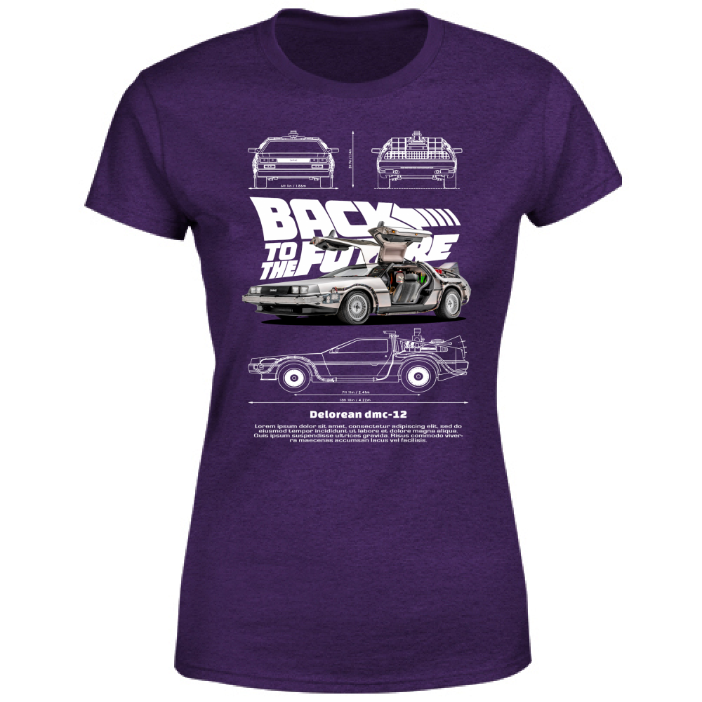 T-Shirt Donna delorean2