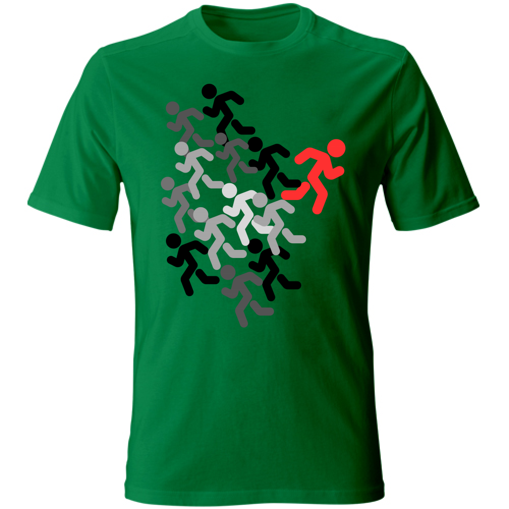 T-Shirt Unisex run black-red