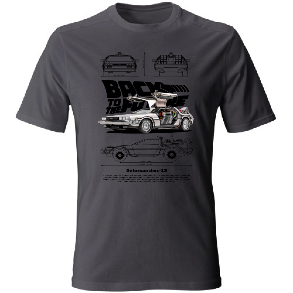 T-Shirt Unisex delorean black