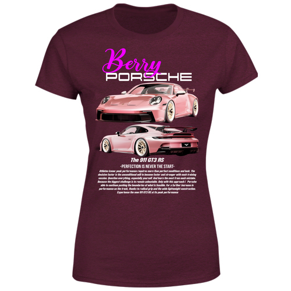 T-Shirt Donna porsche berry