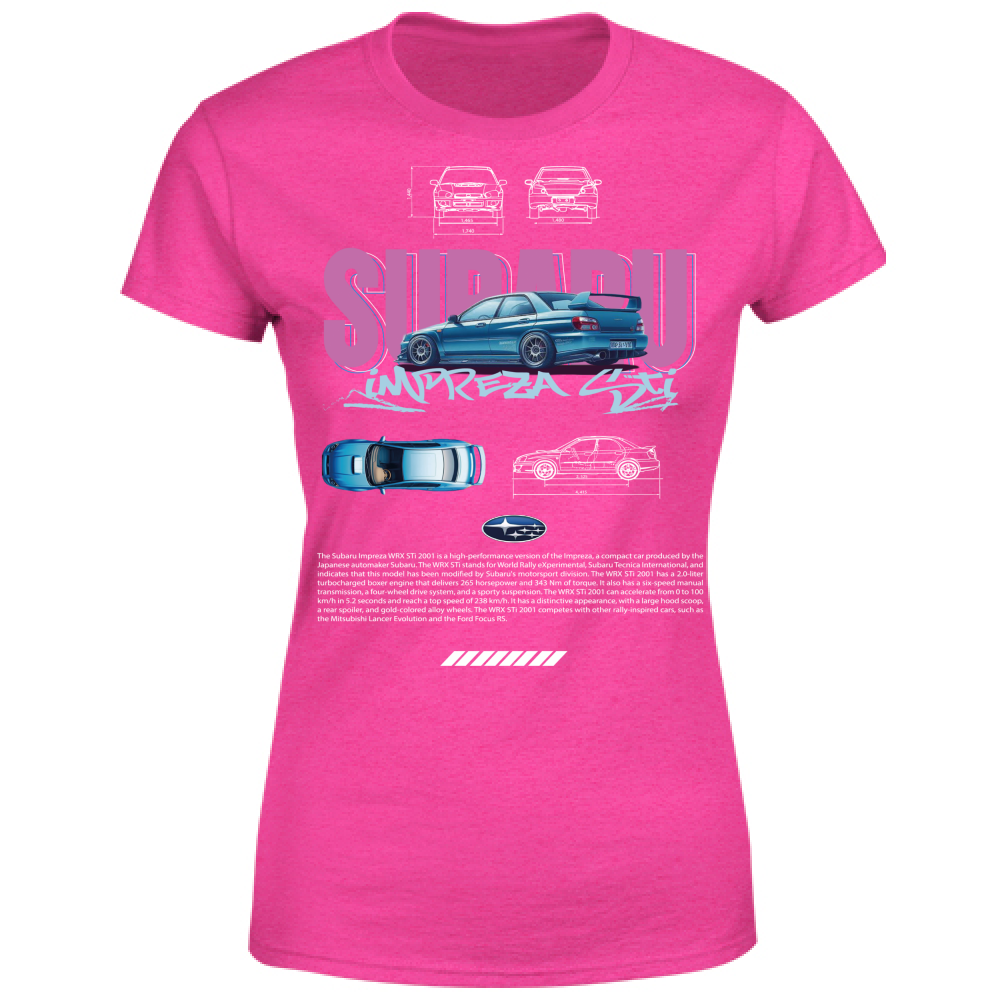 T-Shirt Donna subaru impreza sti