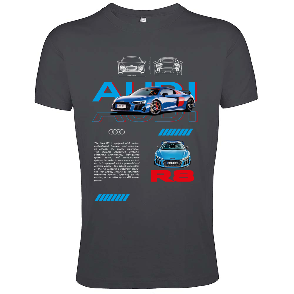 T-Shirt Men Fit audi r8